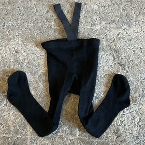 Black Knit Tights with suspenders